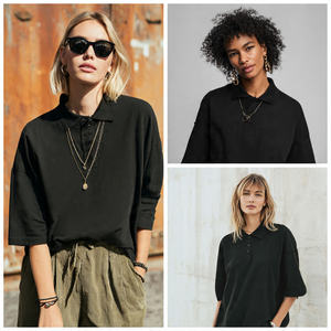 <b>Women's</b> Solid Breathable Eco-Friendly Oversized Drop Shoulder for <b>Shirts</b> Streetwear Summer - Product Image 3