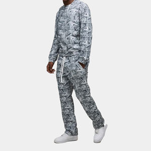 2026 New Trendy Baggy Tracksuit Manufacturer High Quality Cotton Men's Tracksuits Set with Zipper <b>Hoodie</b> and Pant Two Piece Sets - Product Image 4