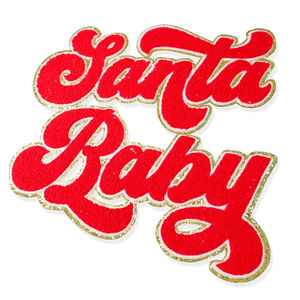 2024 gros personnaliser Chenille patchs fer sur grande lettre Patch pour chapeau noël Logo broderie sur sweat sergé tissu - Product Image 2