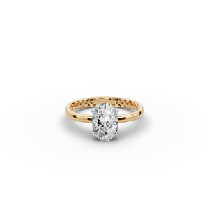 Anillo de Diamante Cultivado en Laboratorio, Corte Ovalado, 1.50 TCW, Oro, Joyería Elegante y Lujosa - Product Image 1