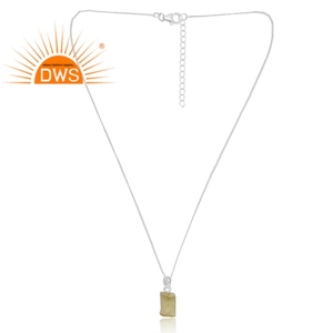 Collar con colgante de plata de ley 925 natural, joyería personalizable - Product Image 1