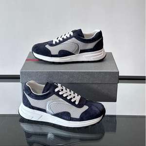 Zapatos de hombre de alta calidad con cordones, ligeros, transpirables, suaves, antideslizantes, de moda, con parte superior de malla. - Product Image 1