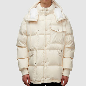 Veste matelassée pour homme à capuche, fermeture éclair et boutons, veste matelassée à capuche, veste matelassée extrêmement chaude en hiver, vente en gros - Product Image 1