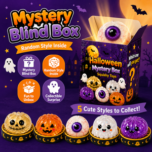 Jouets Squishy Promotionnels Halloween en TPR à Remontée Lente, Anti-stress, à Presser, en Forme de Dumpling, Citrouille, Fantôme, Mochi, Pailletés, avec Plateau de Cuisson à la Vapeur - Product Image 3