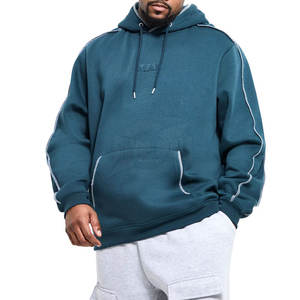 Sudaderas con capucha en relieve para hombre de alta calidad, ropa de invierno transpirable de secado rápido, Impresión de logotipo personalizado, patrón sólido, técnica teñida lisa - Product Image 1