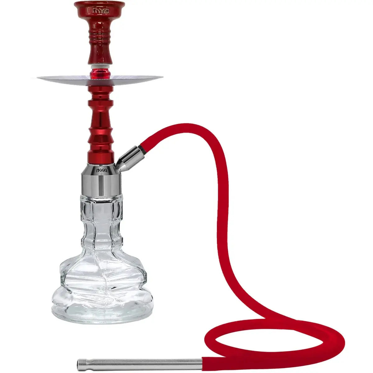 Hot Selling Red Shisha Hookah Metal And Glass Parts For Sale Fancy Barware Smoking Tool Cigarette Pipe Latest Tobacco Hookah