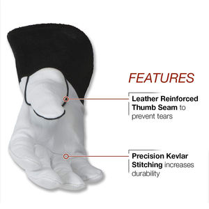 ถุงมือเชื่อมโอเอ็มสำหรับเยาวชนถุงมือเชื่อมสีฟ้าทำจากหนังวัวดีไซน์ตามสั่ง - Product Image 5