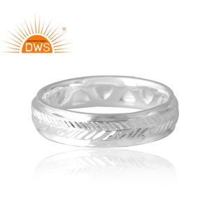 Nuevo diseño de anillo de banda de avión de boda de plata esterlina diseño personalizado joyería para mujer regalo para ella - Product Image 3