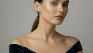 Pendientes de Aro Solitario con Corte Brillante de Diamante Natural y Oro de 14K para Mujer - Product Image 6