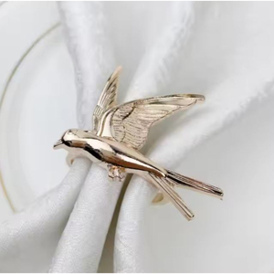 Rond de serviette de luxe en or et renne Porte-serviettes en métal de qualité supérieure Porte-mouchoirs en bois pour décoration de table pour les mariages Vente en gros - Product Image 4