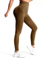 Legging Wanita Slim Berkualitas Tinggi Bahan Nylon Tebal 3D Pinggang Tinggi Pengangkat Bokong Pengontrol Perut Bernapas Anti-Bakteri Polos