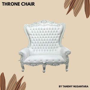 Luxury Royal Throne Double Seats <b>White</b> Leather King And Queen Wedding Loveseat Throne High Back <b>Chair</b> For Wedding And Hotel - Product Image 6