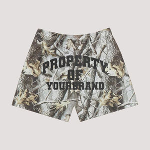 กางเกงขาสั้นตาข่ายแบบแห้งเร็วสำหรับผู้ชายกางเกงขาสั้นผ้าโพลีเอสเตอร์สองชั้น5นิ้วสำหรับฤดูร้อนผลิตตามสั่ง - Product Image 4