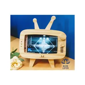 Television TV Wooden Handle Telephone