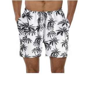 Pantalones de playa informales de verano para hombre, pantalones cortos de secado rápido de algodón 100% de alta calidad, cintura elástica, natación de Surf personalizable - Product Image 1