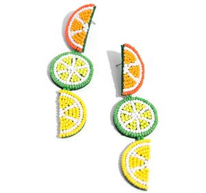 Pendientes de Tela Bordada y Cuentas, Pendientes Personalizados con Múltiples Cuentas, Joyería Festiva para Mujer al Mejor Precio - Product Image 4