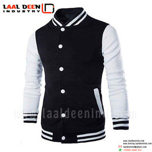 แจ็คเก็ต,OEM เสื้อไหมกำมะหยี่ปักโลโก้ที่กำหนดเองแจ็คเก็ต Letterman เสื้อเบสบอลเสื้อ Streetwear ทำจากปากีสถาน - Product Image 5