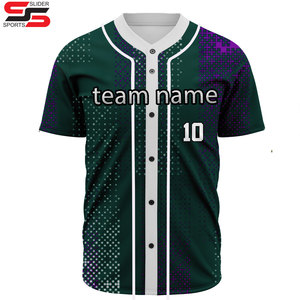 Camisetas Deportivas al por Mayor con Botones Especiales, Personalizadas con el Nombre del Equipo y el Logotipo, Unisex, Camiseta de Béisbol Cosida Personalizada - Product Image 3