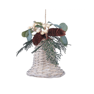 Campana de ratán/Decoración de árbol de Navidad de ratán para un estilo festivo ecológico para el hogar de 99 DATOS dorados - Product Image 4