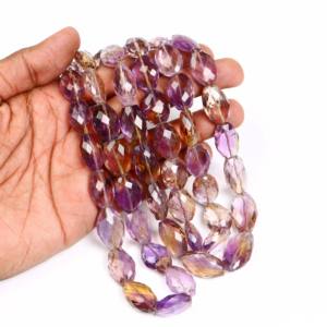 Cuentas Facetadas de Ametrina Natural, Cuentas de Piedras Preciosas Facetadas de Ametrina para la Fabricación de Joyas a Precio de Fabricante desde India al por Mayor - Product Image 5