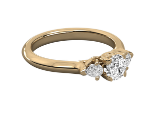 Anillo de Diamante Cultivado en Laboratorio, Estilo Clásico, Certificado IGI, Chapado en Oro de 14K, Corte Solitario, Anillo de Compromiso para Mujer - Product Image 3