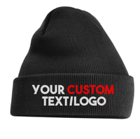 Gorro personalizado con logotipo bordado de fábrica de Vietnam, gorro personalizado para hombre y mujer, gorro de invierno, Parche de cuero, MOQ bajo, animado común