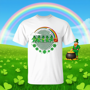 T-shirt Kiss Me I'm Grateful Leprechauns Rainbow pour la Saint-Patrick - Product Image 3