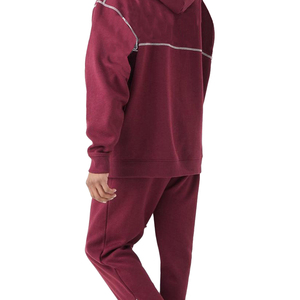 Conjunto de Sudadera con Capucha y Pantalones Deportivos Personalizados para Hombre, 100% Algodón, Pantalones Deportivos Ajustados, Sudadera con Capucha Bordada y Desgastada para Invierno - Product Image 3