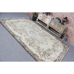 Alfombra Turca Vintage Grande de 6x9.3 pies, Alfombra de Lana Marrón - Product Image 4