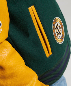2022 chaquetas universitarias de béisbol de talla grande personalizadas para mujer, manga de cuero de alta calidad al por mayor para la temporada de invierno - Product Image 5