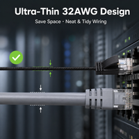Kabel Ethernet XXD Cat6 Ultra Tipis 32AWG Tembaga Murni Kecepatan Tinggi 1000Mbps Kabel Patch Jaringan LAN Ramping Bersertifikasi CE Grosir