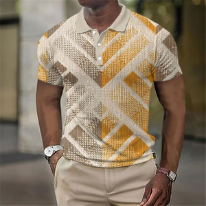 Camiseta Polo de Hombre de Poliéster y Algodón, Ligera, Transpirable, Talla Grande, Corte Holgado, Tinte Liso, Logotipo Personalizado, Venta Caliente, Diseño Personalizado OEM - Product Image 1
