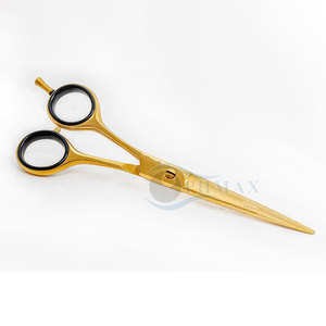 Tijeras de corte de pelo chapadas en oro Premium para peluqueros profesionales y de salón Tijeras de peluquero recubiertas de oro - Product Image 2