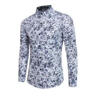 Nouvelle Chemise Habillée Décontractée pour Homme à Col Carré, Anti-Plis, avec Fermeture Éclair, en Flanelle Polyester/Coton 480g, Collection Printemps - Product Image 1
