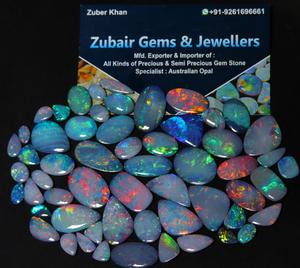 Cabochon de doublet d'opale australienne naturelle Doublet d'opale multi-feu Pierre précieuse en vrac d'Australie - Product Image 3