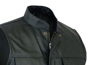 Personnalisable respirant imperméable coupe-vent en cuir gilet pour hommes de haute qualité Durable confortable décontracté motard porter grande taille - Product Image 5