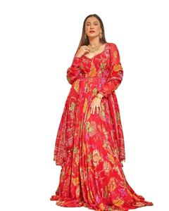 Bollywood Style Nouveau Designer Imprimé Anarkali Robe Bonne Qualité Imprimé Georgette Outfit Belle Anarkali Robe Pour Les Femmes - Product Image 1