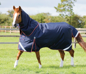 Premio 1200D impermeabile traspirante di lusso invernale affluenza tappeto cavallo Polycotton bianco cavallo coperta da corsa personalizzabile - Product Image 4