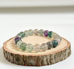 La mejor pulsera de cristal de fluorita múltiple, joyería de piedras preciosas para curación o protección y trabajo energético disponible a precio competitivo - Product Image 4