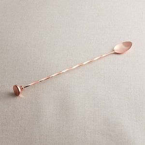 Cuchara de barra de lágrima, barra agitadora de acero inoxidable limpia, para bares de doble cabeza Spork/tiendas de té de leche/restaurantes, etc. - Product Image 3