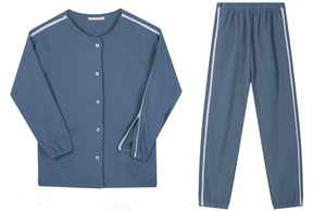 เสื้อผ้าแบบปรับได้สำหรับผู้ป่วยพิการเสื้อสำหรับพักฟื้นหลังการผ่าตัดกางเกงผ้าคีโมแบบหนีบไหล่และด้านข้าง - Product Image 3