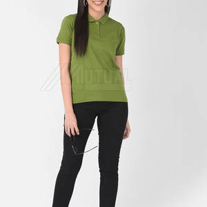 Hot Selling Customized <b>Women's</b> for <b>Polo</b> T-<b>Shirt</b> Breathable Knitted Short Design Good Material Casual Style for Sale - Product Image 5