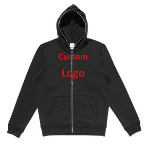 Venta al por mayor barato Premio Mujeres Parkas Chaqueta larga con capucha Diseño personalizado Bordado personalizado Hombres Peso pesado Zip up Hoodie - Product Image 6