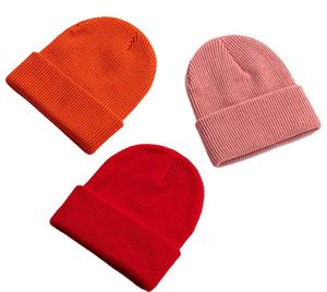 หมวกบีนนี่ถักนิตติ้งคุณภาพสูง หนานุ่ม ขอบพับ ขายส่ง ไม่มีโลโก้ สำหรับฤดูหนาว ทำจากอะคริลิก 100% - Product Image 2