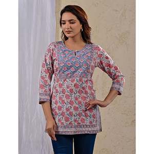 Blusa de Algodón con Estampado Floral Blanco y Rosa para Mujer, Elegante Blusa Larga de Popelina de Seda Bordada, Tallas XS-XL para Primavera y Otoño - Product Image 6