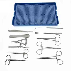 Ensemble de chirurgie des paupières double-Ciseaux en acier inoxydable Porte-aiguille Pince hémostatique manuelle Instrument cosmétique en plastique pour - Product Image 3