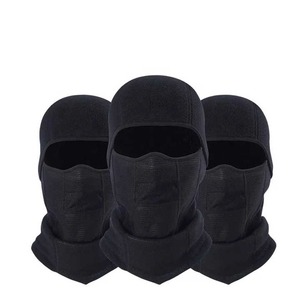 Bonnet Balaclava Unisexe en Tricot pour Femme, Couleur Unie, Capuche Ajustable Élastique, Chapeau d'Hiver 2026, 100% Polyester - Product Image 2