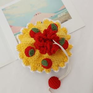 <b>Sweet</b> Lady's Stylish Cake-Shaped Strawberry <b>Bag</b> Hand-Knitted with Pure Milk Cotton Yarn Fashion Crochet Printed Accessories - Product Image 4