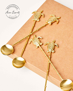 Servidores de ensalada de Reno dorado Diseño único elegante para cenas festivas y ocasiones especiales Regalo perfecto - Product Image 4