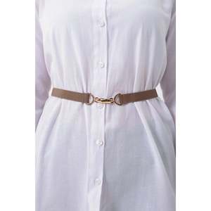 Thin <b>Elastic</b> Jacket and <b>Dress</b> Belt 2cm - BEIGE - Product Image 1